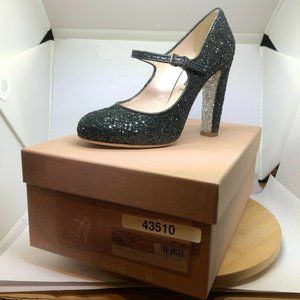 Miu Miu Calzature Donna Nero Glitter Gorgeous Platform Heels Size 36.5 EU 6.5 US